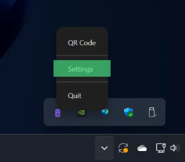Open Netclicker TV > Settings
